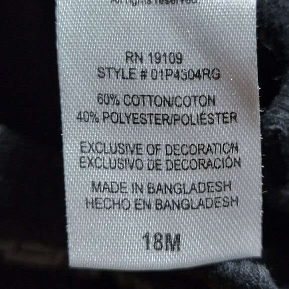 The Rolling Stones Infant Sweat Shirt Black "US Tour 78" - Size 18M - Picture 6 of 6